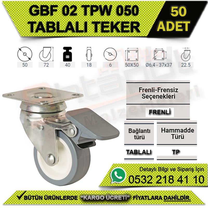 GBF 02 TPW 050 TABLALI RULMALI TEKER (50 ADET)